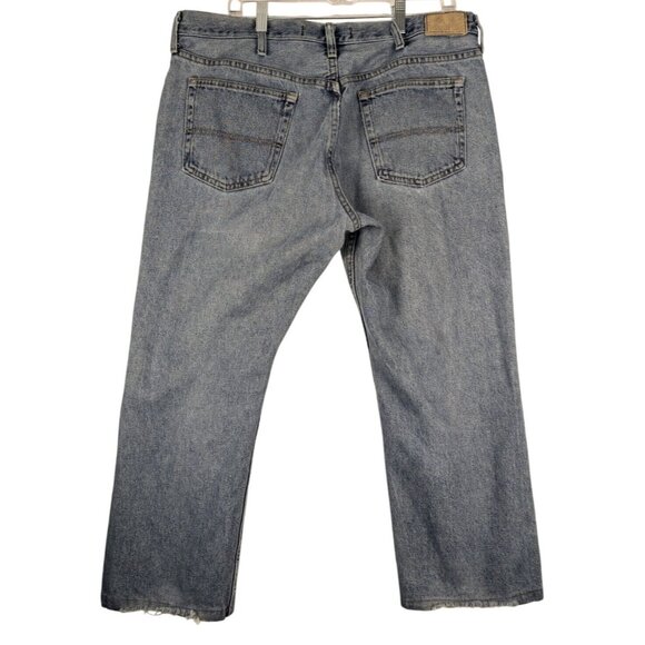 Urban Pipeline Wide Straight Leg Mens 38x27 Baggy Denim Jeans Y2K Blue Med Wash - Picture 2 of 7